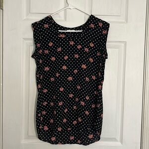 Black short sleeve blouse